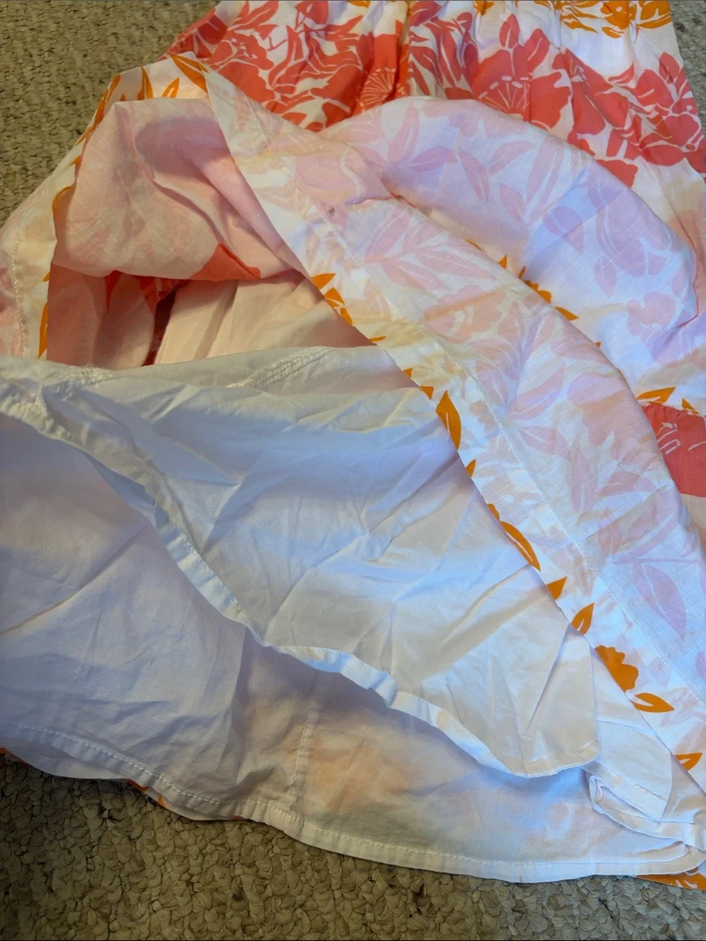GAP Kids/Girls Pink and Orange Floral Maxi Dress